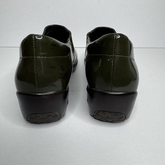 Cole Haan Shoes Womens Size 6.5 Green Waterproof Patent Slip On Comfort Chore - Picture 8 of 14